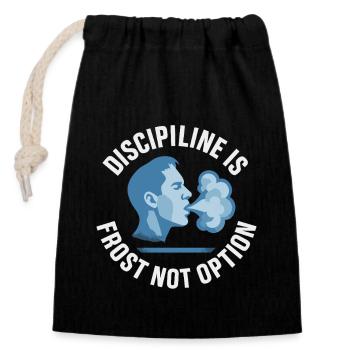 Cold showers Mental hardness Cold exposure - Closable cotton gift bag (14x20cm) - black - Front