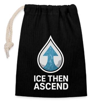 Cold showers Mental hardness Cold exposure - Closable cotton gift bag (14x20cm) - black - Front