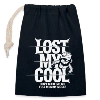 J’AI PERDU MON SANG-FROID - Sac cadeau en coton avec cordon (14 x 20 cm) - bleu marine - Devant