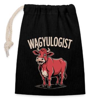 Wagyulogist Wagyu Beef Grill Master Japan Steak - Closable cotton gift bag (14x20cm) - black - Front