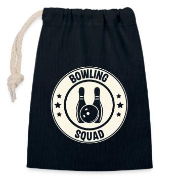 Bowling - Verschließbarer Geschenkbeutel aus Baumwolle (14x20cm) - Navy - Vorne