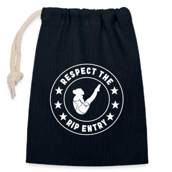 Diving diving board - Closable cotton gift bag (14x20cm) - navy - Front