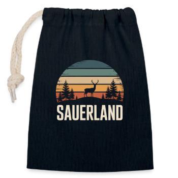 Sauerland - Verschließbarer Geschenkbeutel aus Baumwolle (14x20cm) - Navy - Vorne