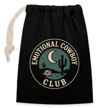 Cowboy Sad Cowboy Western Emo Country Music Fan - Closable cotton gift bag (14x20cm) - black - Front