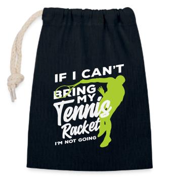 Tennis Spieler: Wenn Ich Mein Racket Nicht - Verschließbarer Geschenkbeutel aus Baumwolle (14x20cm) - Navy - Vorne