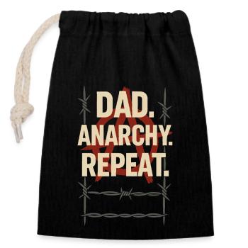 Punk Dad Alternative Paternity Rebellious - Closable cotton gift bag (14x20cm) - black - Front