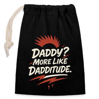 Punk Dad Alternative Paternity Rebellious - Closable cotton gift bag (14x20cm) - black - Front