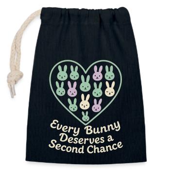 Bunny Mom Rabbit Rescue Adopt, Buy - Closable cotton gift bag (14x20cm) - navy - Front