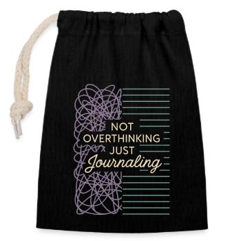 Gratitude Practice Journal Lover Emotional - Closable cotton gift bag (14x20cm) - black - Front