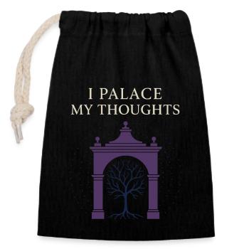 Memory Athlete Mnemonic Brain Training Mental - Closable cotton gift bag (14x20cm) - black - Front