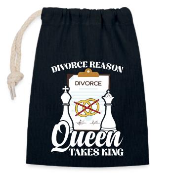 Schach Schachspieler Hochzeit Scheidung Geschenk - Verschließbarer Geschenkbeutel aus Baumwolle (14x20cm) - Navy - Vorne