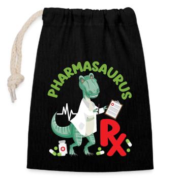 Pharmacy Tech Technician - Closable cotton gift bag (14x20cm) - black - Front