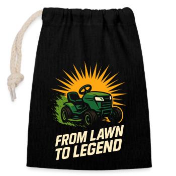 Lawn Mower Racing Lawn Mower Racing Lawn Mower - Closable cotton gift bag (14x20cm) - black - Front