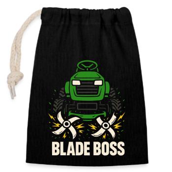 Lawn Mower Racing Lawn Mower Racing Lawn Mower - Closable cotton gift bag (14x20cm) - black - Front