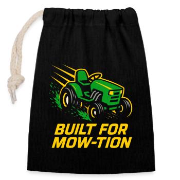 Lawn Mower Racing Lawn Mower Racing Lawn Mower - Closable cotton gift bag (14x20cm) - black - Front