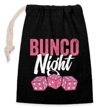 Bungo Night Game Night Dice - Sac cadeau en coton avec cordon (14 x 20 cm) - noir - Devant