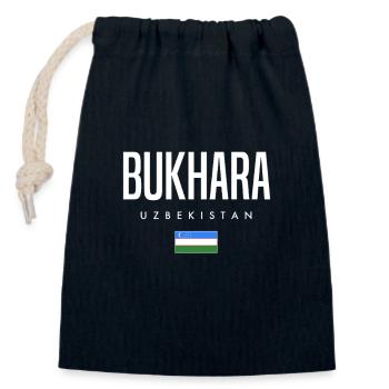 Boukhara, Ouzbékistan - Sac cadeau en coton avec cordon (14 x 20 cm) - bleu marine - Devant