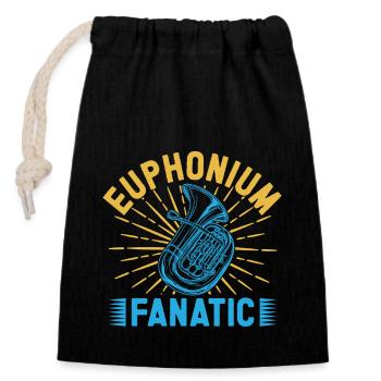 Euphonium fanatique baryton Faning Band - Sac cadeau en coton avec cordon (14 x 20 cm) - noir - Devant