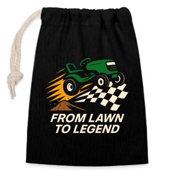 Lawn Mower Racing Lawn Mower Racing Lawn Mower - Closable cotton gift bag (14x20cm) - black - Front