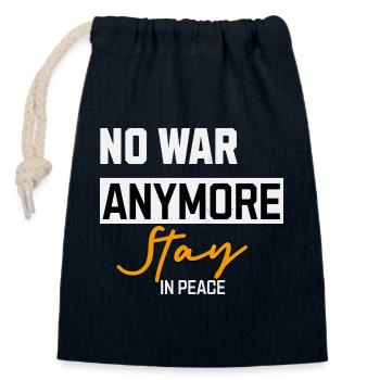Nein zum Krieg Bleib im Frieden - Verschließbarer Geschenkbeutel aus Baumwolle (14x20cm) - Navy - Vorne
