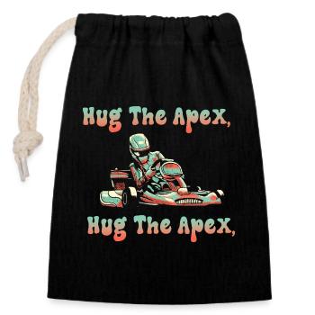 Serrez dans vos bras l’Apex Kart - Sac cadeau en coton avec cordon (14 x 20 cm) - noir - Devant