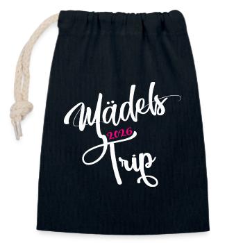 Mädelstrip 2026 Girls Trip Mädelstour Mädlstrip - Verschließbarer Geschenkbeutel aus Baumwolle (14x20cm) - Navy - Vorne
