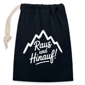 Nix wie raus – Freiheit in den Bergen - Verschließbarer Geschenkbeutel aus Baumwolle (14x20cm) - Navy - Vorne