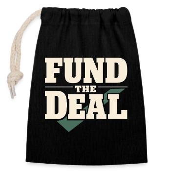 Mortgage Brokers, Loan Officers, - Closable cotton gift bag (14x20cm) - black - Front
