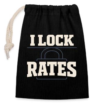Mortgage Brokers, Loan Officers, - Closable cotton gift bag (14x20cm) - black - Front