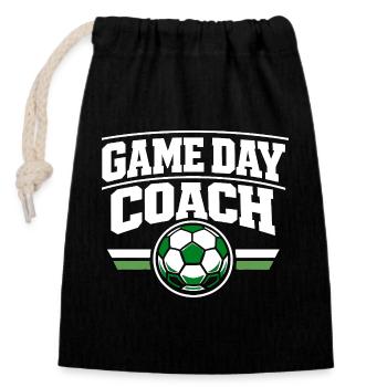 Fußballtraining Jugend-sport-trainer - Verschließbarer Geschenkbeutel aus Baumwolle (14x20cm) - Schwarz - Vorne