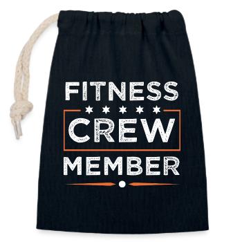 Équipe de remise en forme - Sac cadeau en coton avec cordon (14 x 20 cm) - bleu marine - Devant