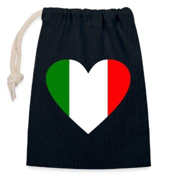 Italien - Verschließbarer Geschenkbeutel aus Baumwolle (14x20cm) - Navy - Vorne