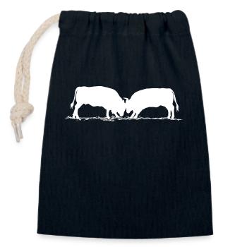 Vache d'hérens, eringer - Verschließbarer Geschenkbeutel aus Baumwolle (14x20cm) - Navy - Vorne