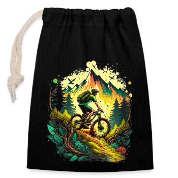 Mountainbike BMX Fahrrad Mountain Bike Outdoor MTB - Closable cotton gift bag (14x20cm) - black - Front