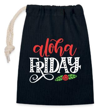 Aloha Freitag - Verschließbarer Geschenkbeutel aus Baumwolle (14x20cm) - Navy - Vorne