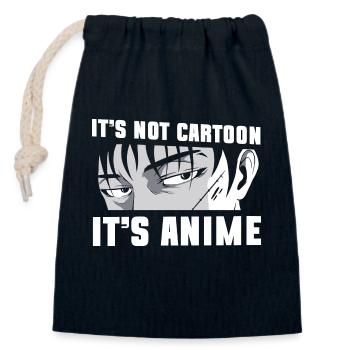 Manga Senpai Kanji Nerd - Closable cotton gift bag (14x20cm) - navy - Front
