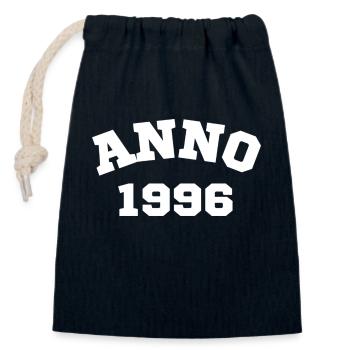 Anno 1996 Geburtstag Geburtsjahr - Verschließbarer Geschenkbeutel aus Baumwolle (14x20cm) - Navy - Vorne