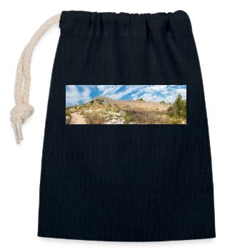 Le mur d’Oštrica (Bedem Grebastica) Croatie - Sac cadeau en coton avec cordon (14 x 20 cm) - bleu marine - Devant