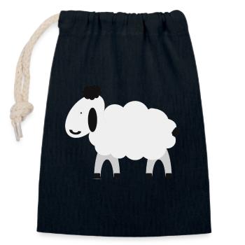 Deichschaf - Verschließbarer Geschenkbeutel aus Baumwolle (14x20cm) - Navy - Vorne