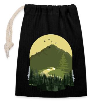 Wonderful Of Nature - Closable cotton gift bag (14x20cm) - black - Front