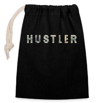 Hustler Money Texture Inspiration - Closable cotton gift bag (14x20cm) - black - Front