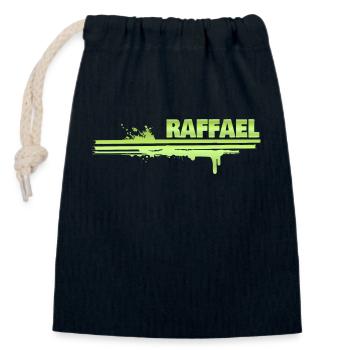 Farbklecks Raffael - Verschließbarer Geschenkbeutel aus Baumwolle (14x20cm) - Navy - Vorne