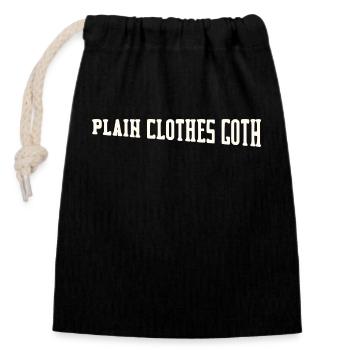 Plain Clothes Goth - Closable cotton gift bag (14x20cm) - black - Front