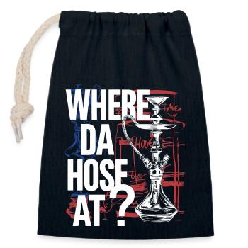 Lustiger Shisha-Look für Fans - Verschließbarer Geschenkbeutel aus Baumwolle (14x20cm) - Navy - Vorne