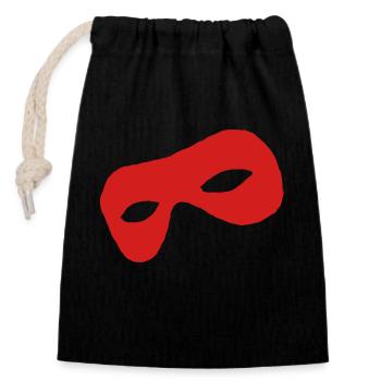 Red Mask: Focus on Mysticism - Closable cotton gift bag (14x20cm) - black - Front
