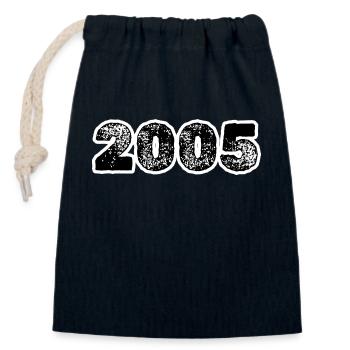 Jahr 2005 - Verschließbarer Geschenkbeutel aus Baumwolle (14x20cm) - Navy - Vorne