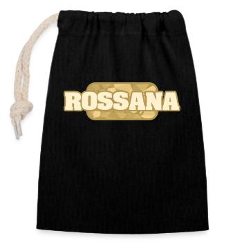 Rossana as Health - Closable cotton gift bag (14x20cm) - black - Front