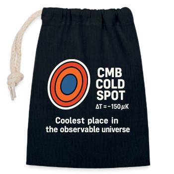 CMB Cold Spot - Closable cotton gift bag (14x20cm) - navy - Front