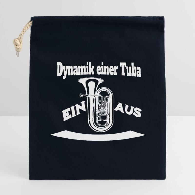 Dynamik einer Tuba - Ein oder Aus Verschließbarer Geschenkbeutel aus Baumwolle (14x20cm)