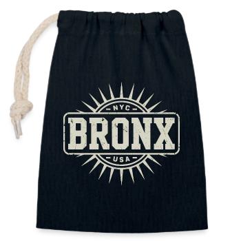 Bronx - New York Souvenir Design - Closable cotton gift bag (14x20cm) - navy - Front